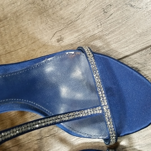 Lauren Ralph Lauren Women's Heels Size 6B Blue Abita Strappy Jeweled - Picture 6 of 7